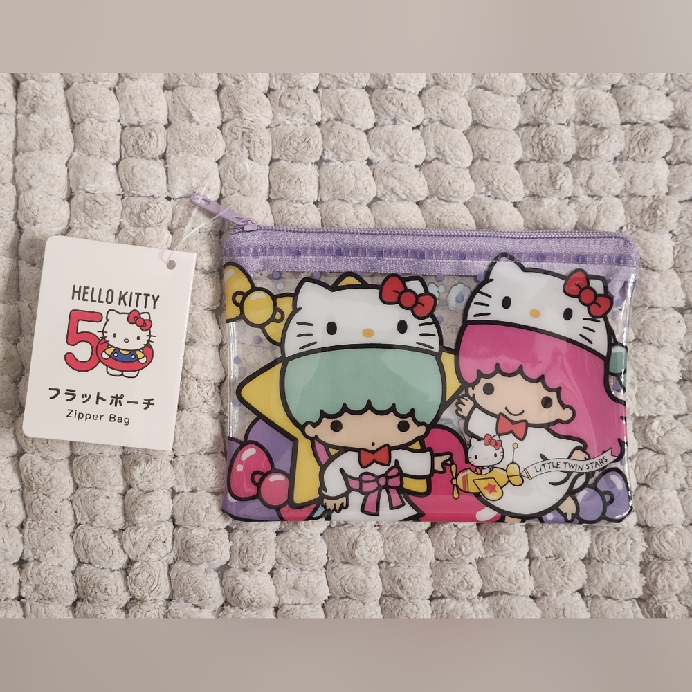 Hello Kitty Zipper Bag with Little Twin Stars